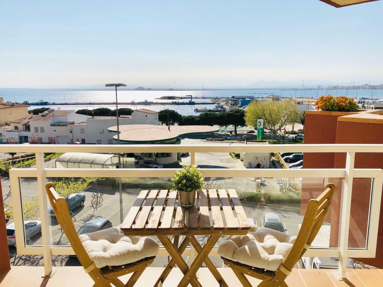 ROC MAR 3 3D - Apartamento cerca del centro y de la playa - terraza con vistas al mar y al puerto Rosas Exterior foto