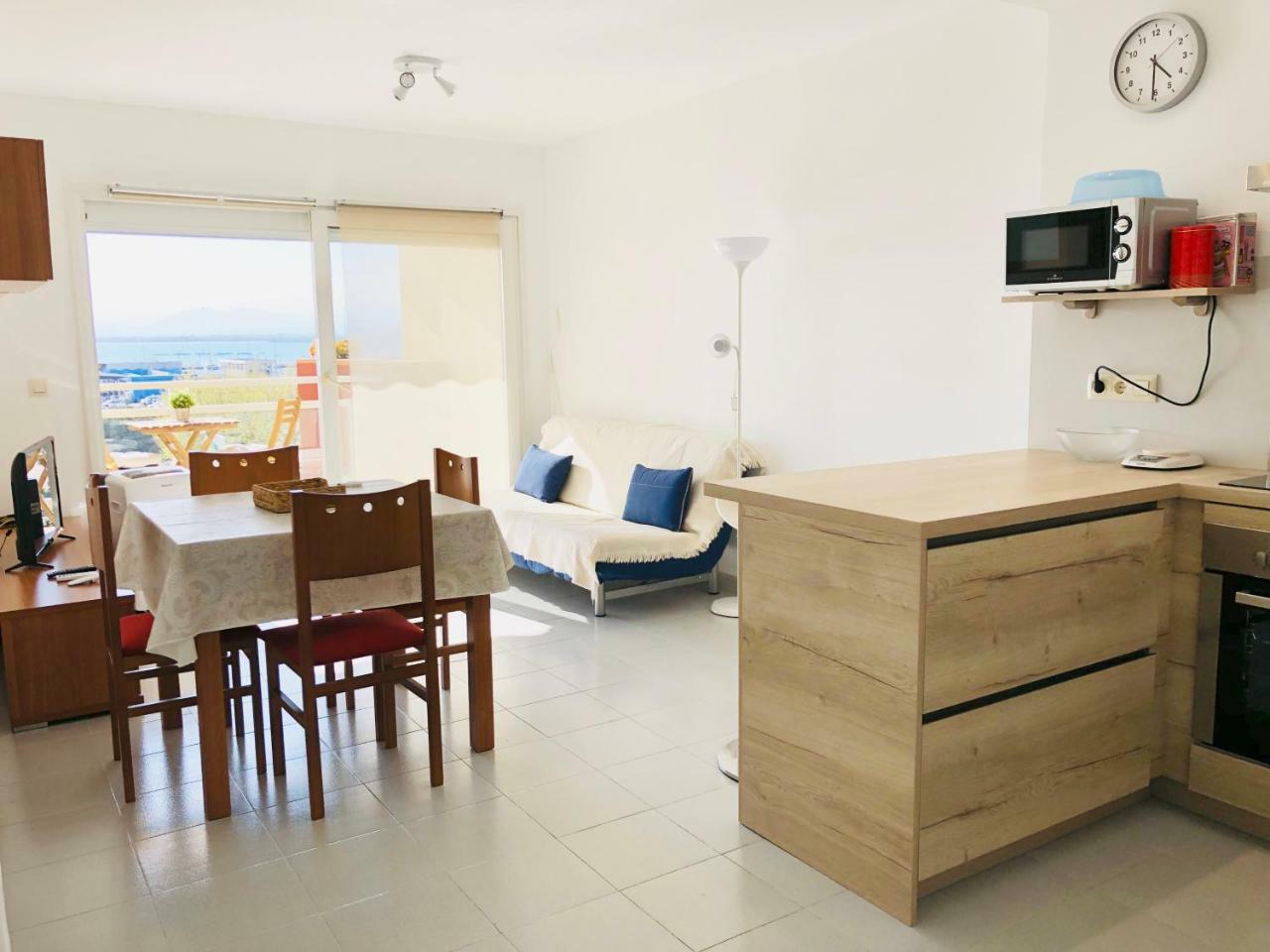 ROC MAR 3 3D - Apartamento cerca del centro y de la playa - terraza con vistas al mar y al puerto Rosas Exterior foto